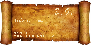 Diós Irma névjegykártya